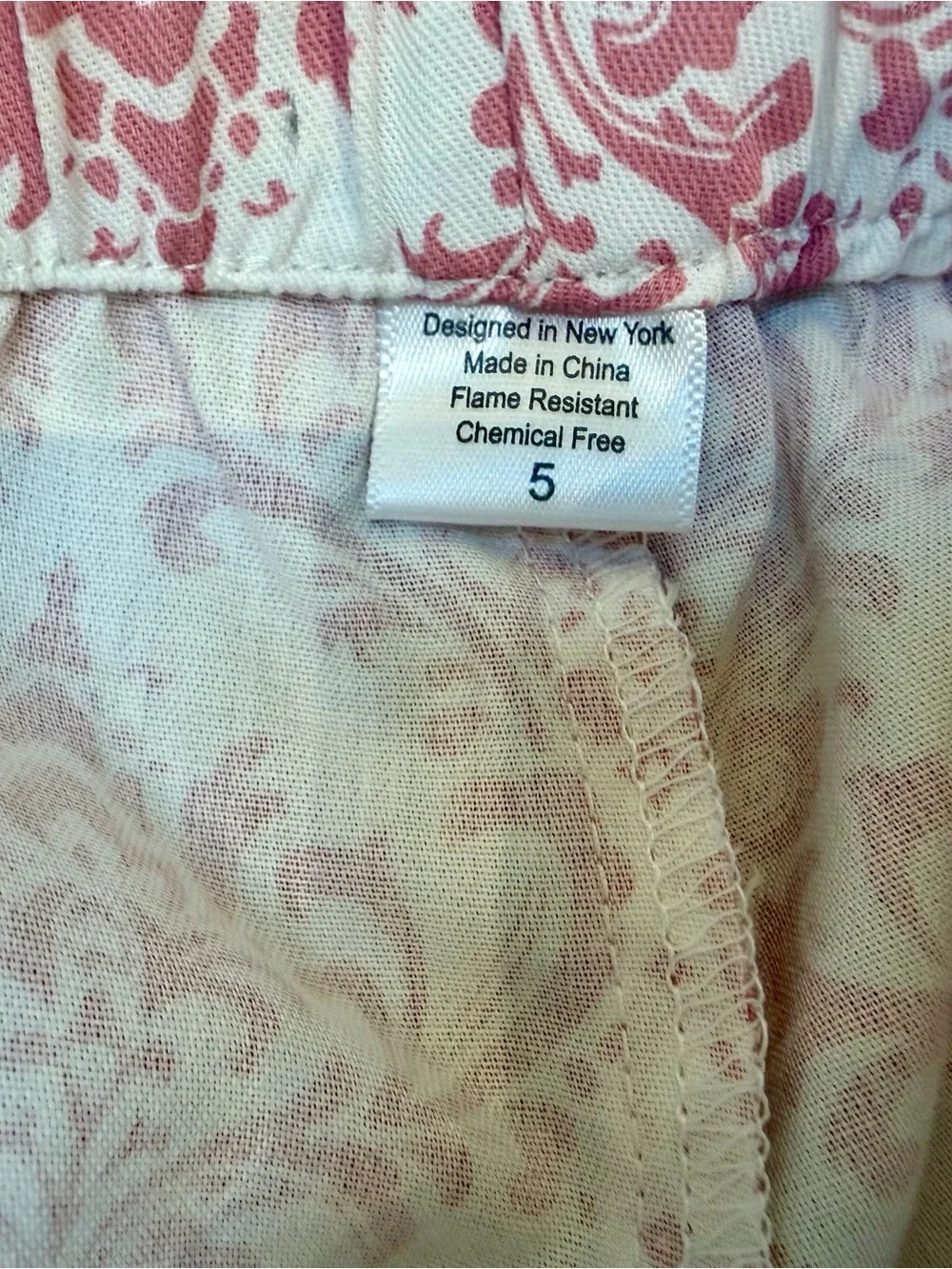 Petite Plume Vintage Rose Pajama Set Girls Size 5 NWT